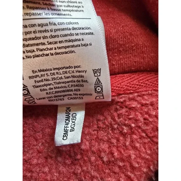 Champion Ohio State Buckeyes Hoodie Mens Large Red Embroidered Pullover OSU - Picture 7 of 8